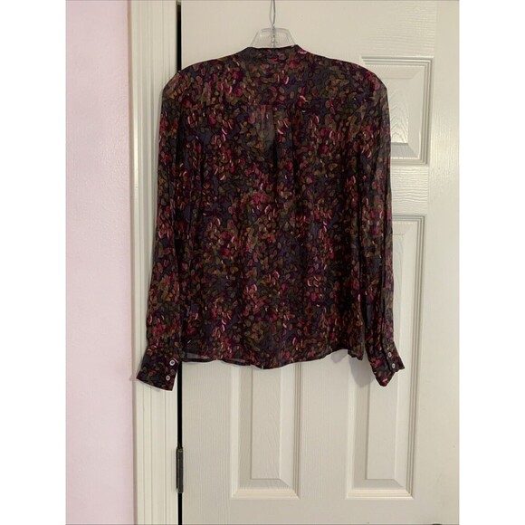 J. Crew Floral Ruffled Collar Career Long Sleeve Silk  Blouse  & Boy Fit…‎ - Picture 8 of 8